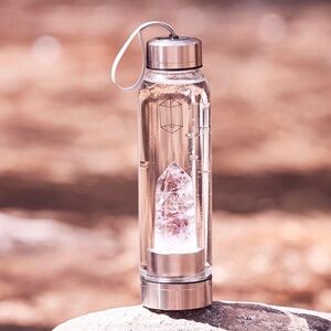 Free people, amethyst, glass, water bottle